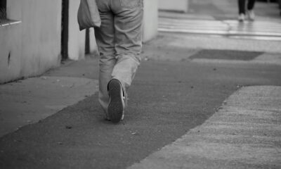 person walking outdoors